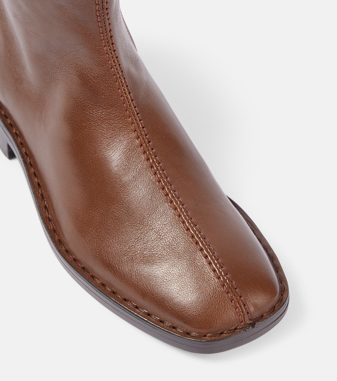 Piped Zipped leather ankle boots | Lemaire