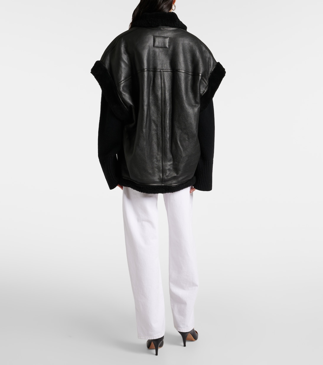 Chaleco Medilia de piel con borrego | Isabel Marant