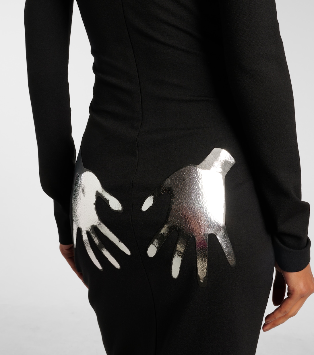Abito midi in jersey con applicazione | Area
