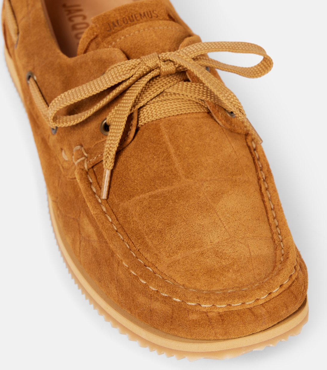 Chaussures bateau Batto en daim effet crocodile | Jacquemus