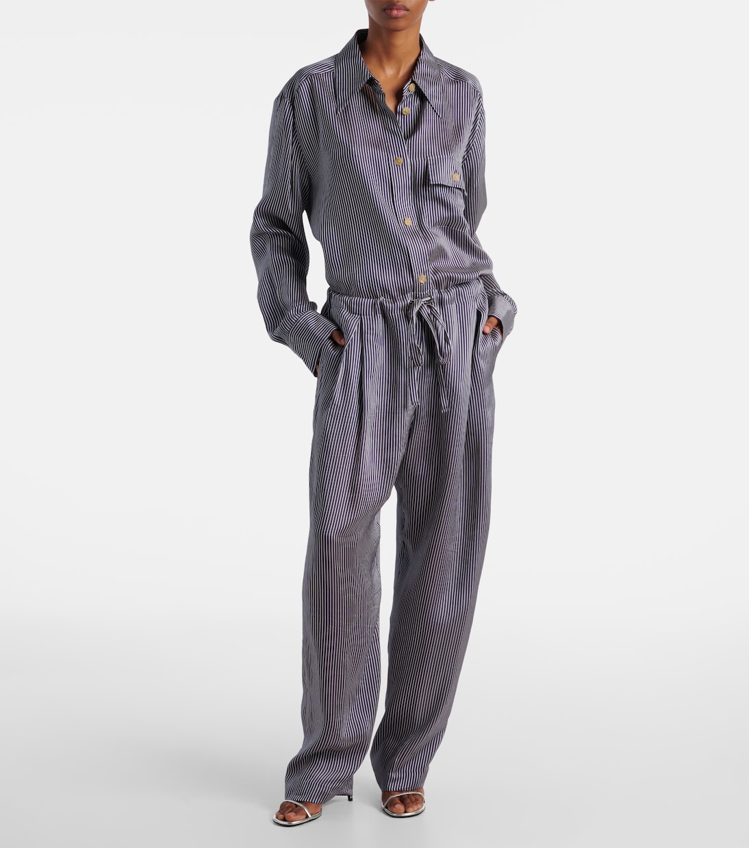 Pantaloni regular Trenton a righe | Khaite
