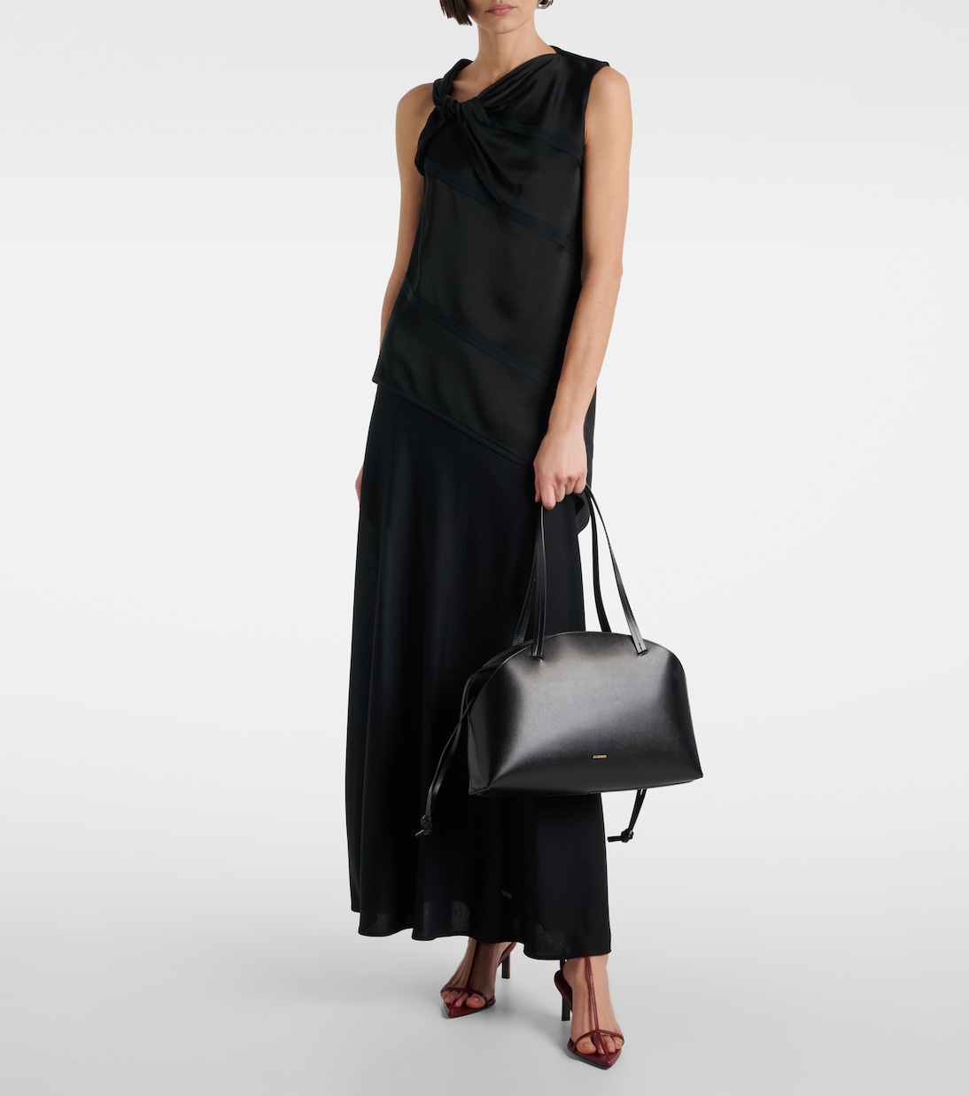 Borsa a spalla Curve Medium in pelle | Jil Sander