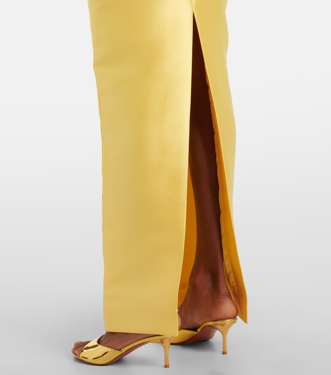 Kira one-shoulder twill maxi dress | Solace London