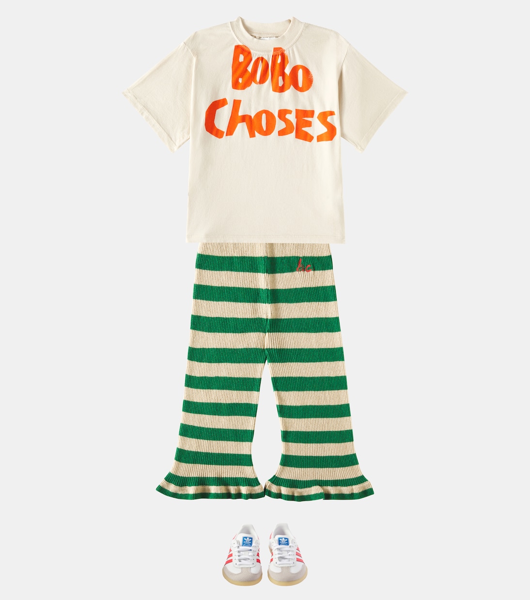 Pantalones anchos BC de punto a rayas | Bobo Choses