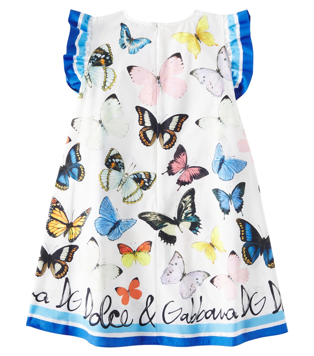 Bedrucktes Kleid aus Baumwollpopeline | Dolce&Gabbana Kids