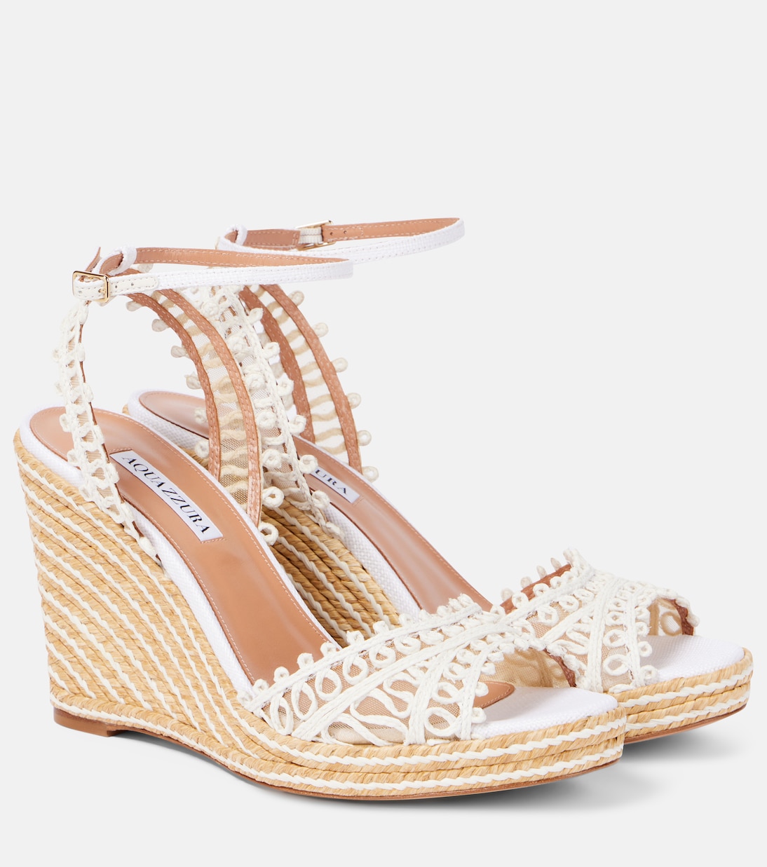 Espadrillas con zeppa Kahlo 105 in rafia | Aquazzura