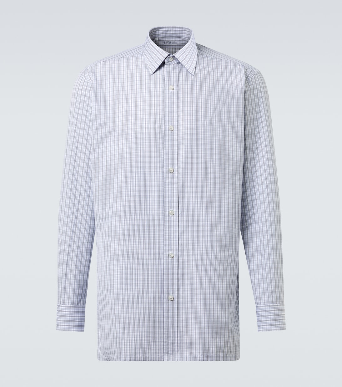 Camisa en popelín de algodón a cuadros | Charvet