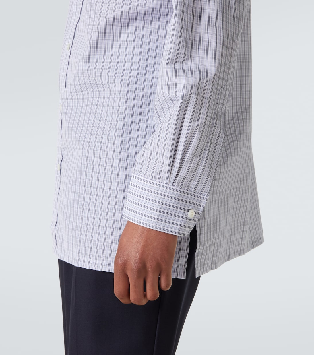 Camisa en popelín de algodón a cuadros | Charvet