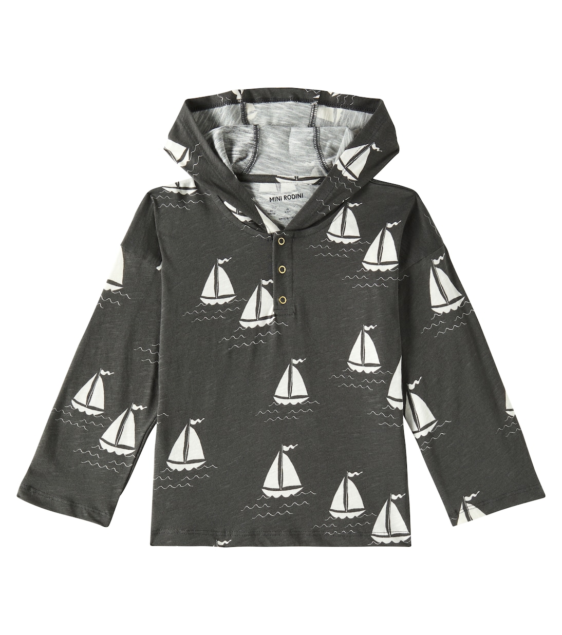 Felpa Sailing Boats in cotone con stampa | Mini Rodini