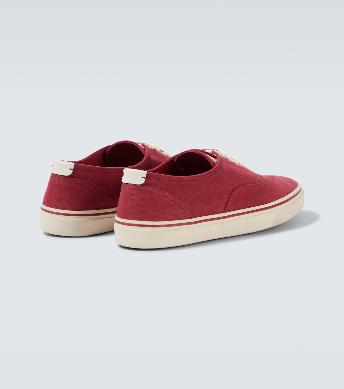 Sneakers aus Canvas mit Leder | Brunello Cucinelli