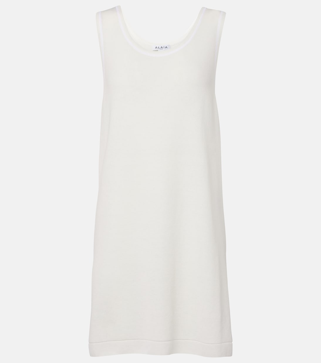 Robe midi en coton et laine mélangés | Alaïa