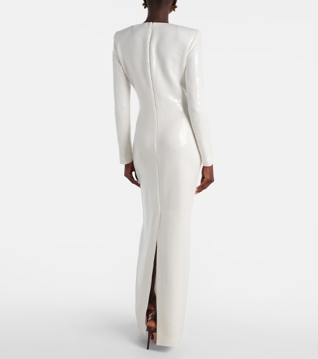 Embroidered sequined jersey gown | Oscar de la Renta