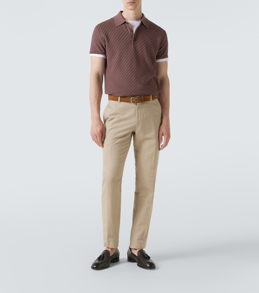Cotton, silk, and cashmere polo shirt | Brioni
