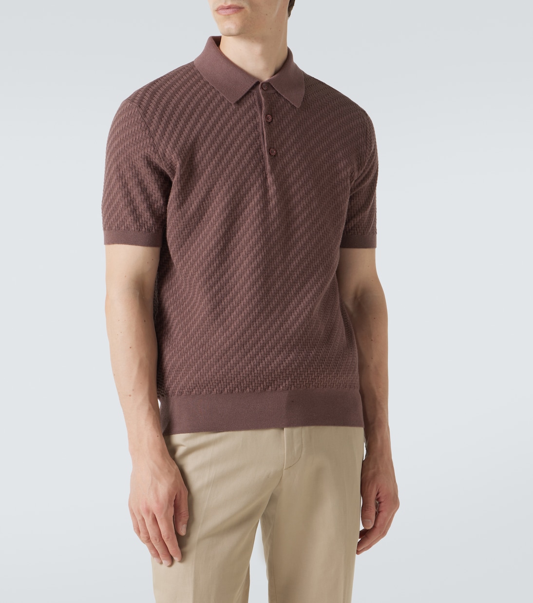 Cotton, silk, and cashmere polo shirt | Brioni