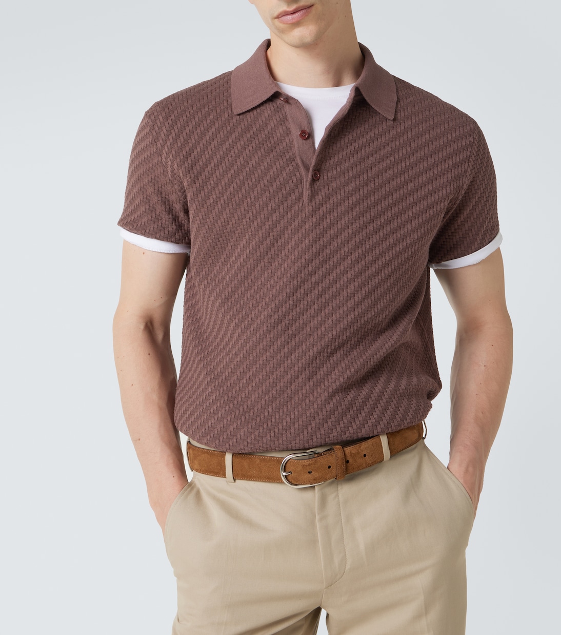 Cotton, silk, and cashmere polo shirt | Brioni