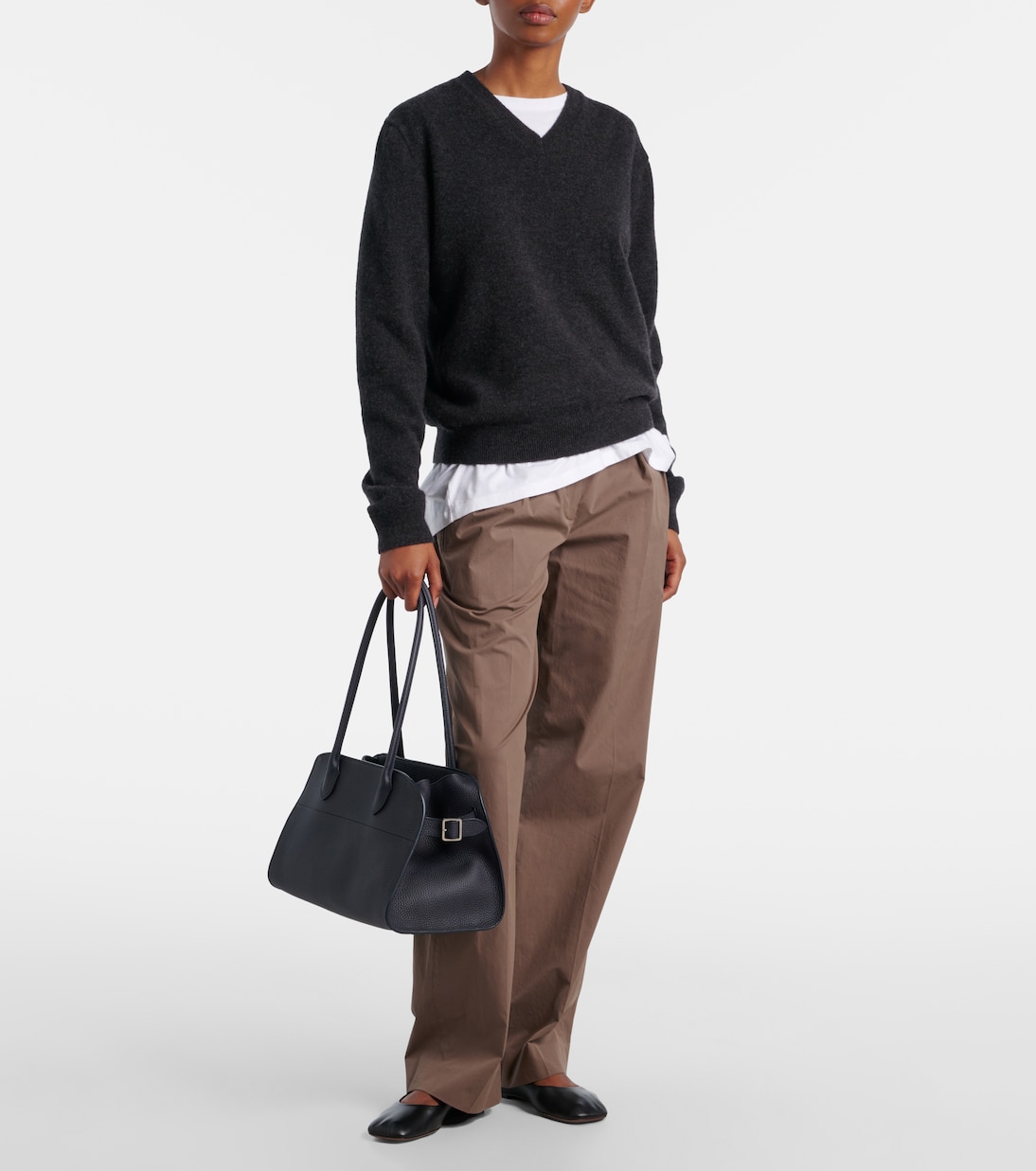 Schultertasche Margaux aus Leder | The Row