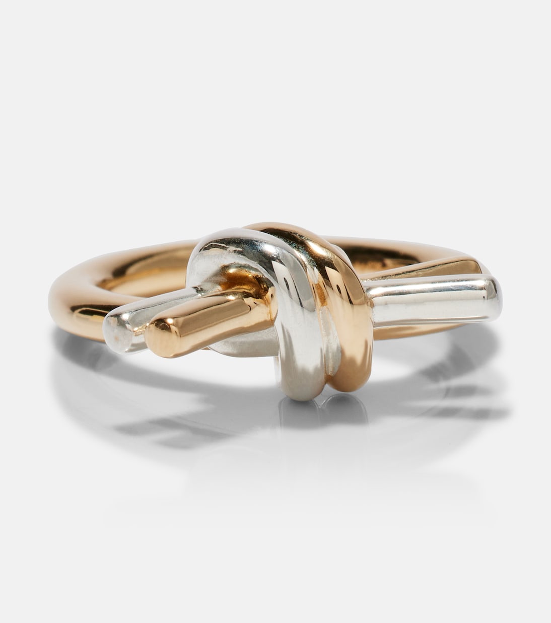 Knot gold-plated sterling silver ring | Bottega Veneta