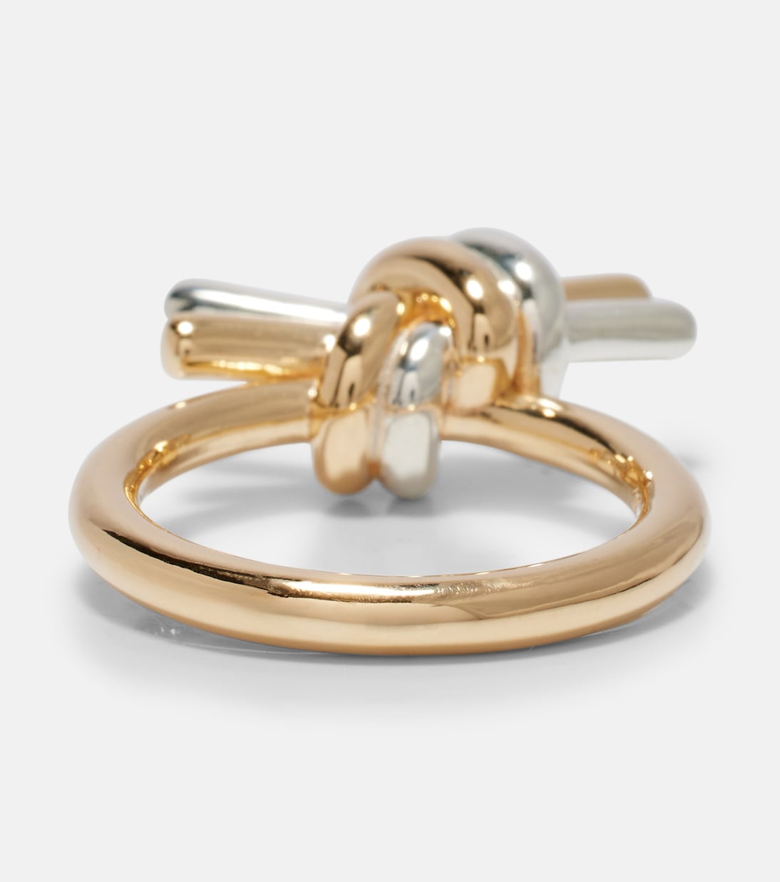 Knot gold-plated sterling silver ring | Bottega Veneta