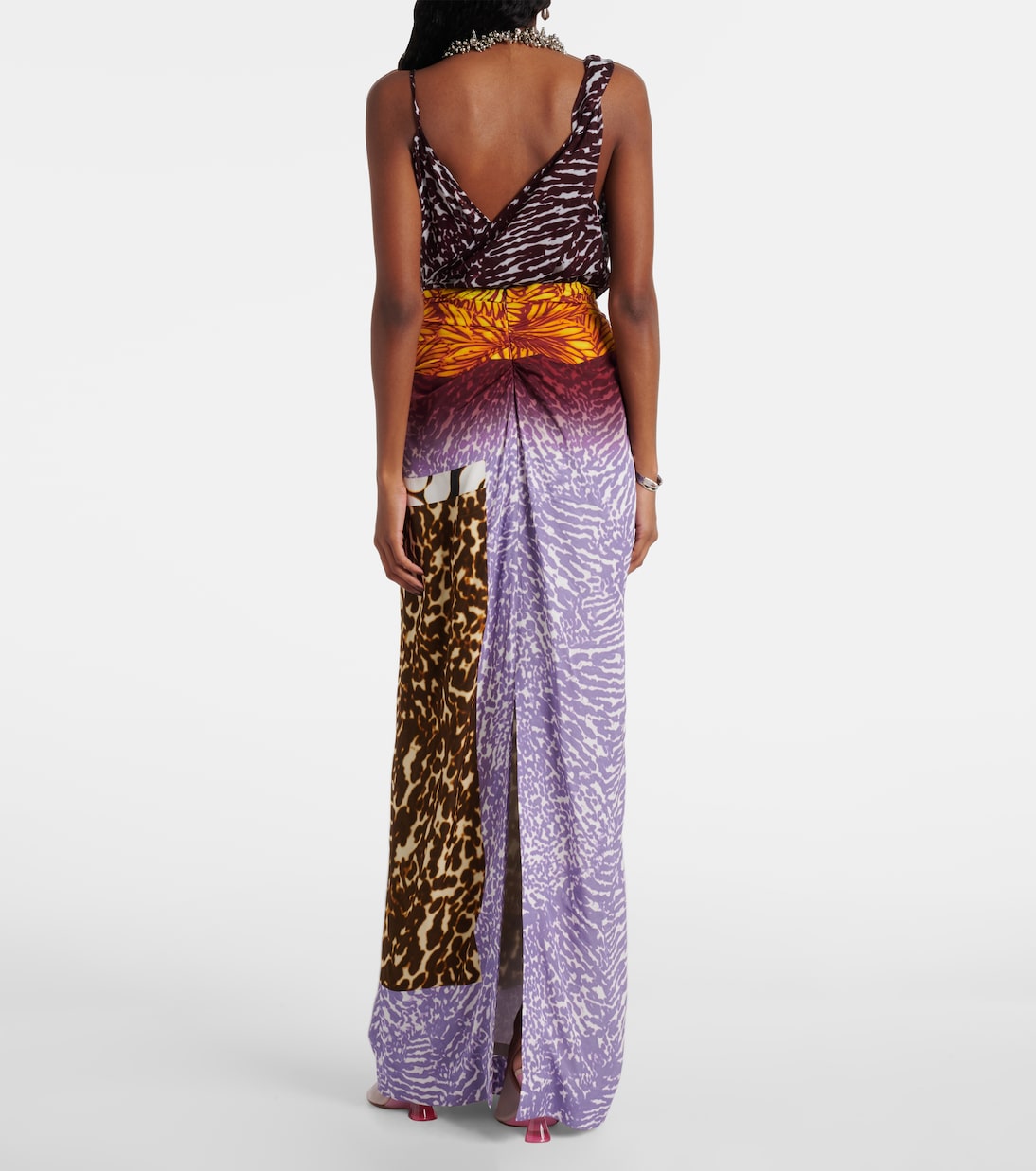 Gonna midi in seta con stampa | Dries Van Noten