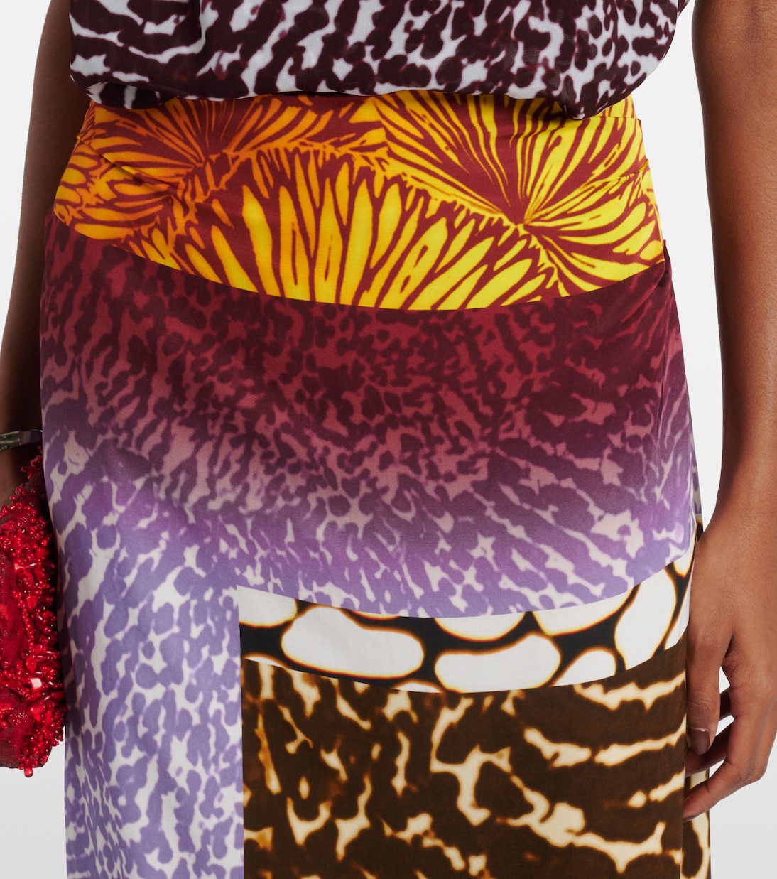 Gonna midi in seta con stampa | Dries Van Noten