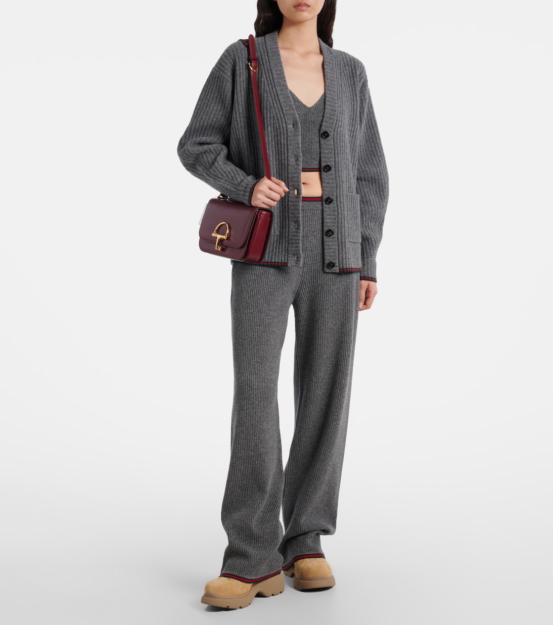 Schnürstiefel Yaga GG aus Veloursleder | Gucci