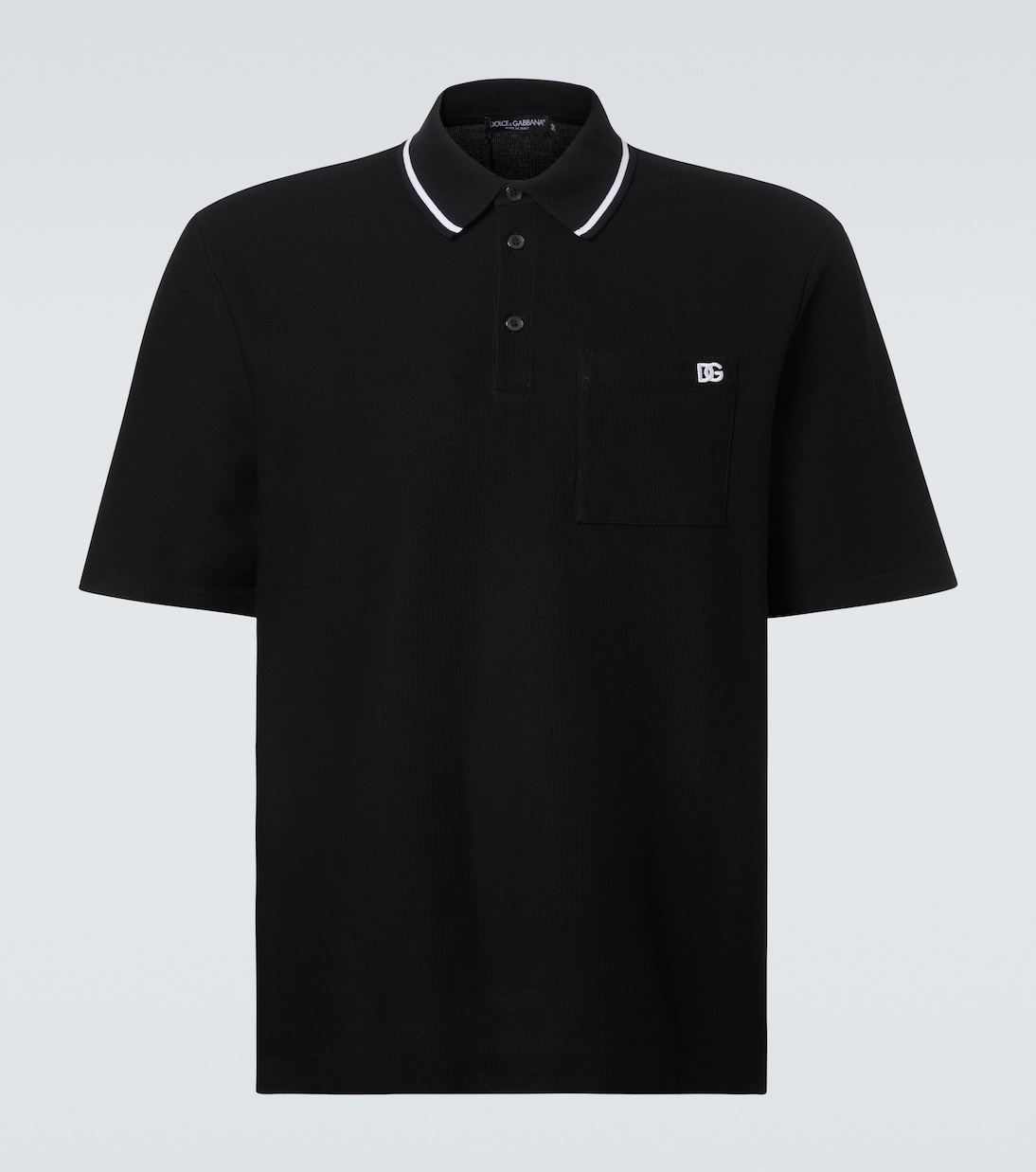DG embroidered cotton polo shirt | Dolce&Gabbana