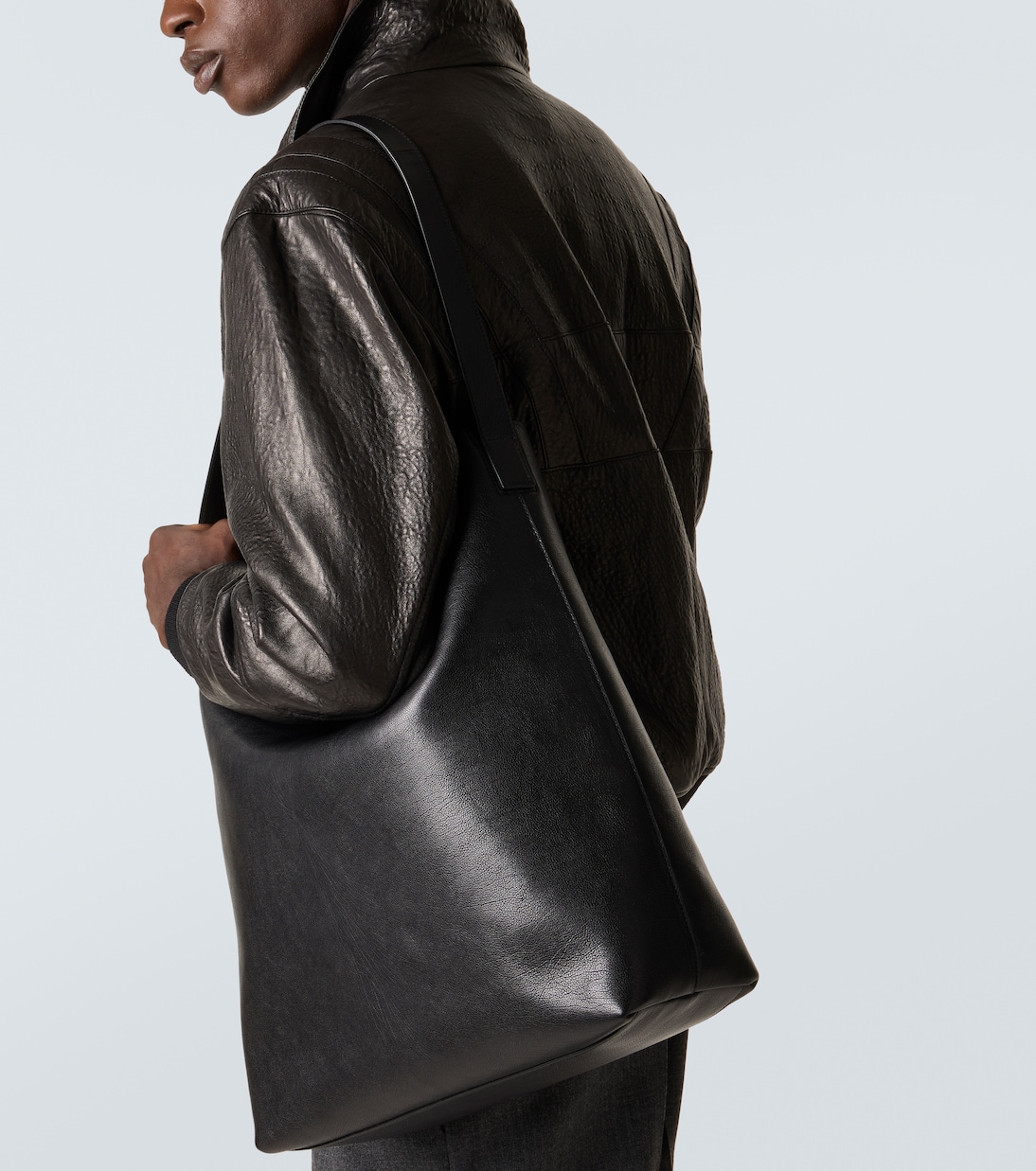 Bold leather tote bag | Saint Laurent