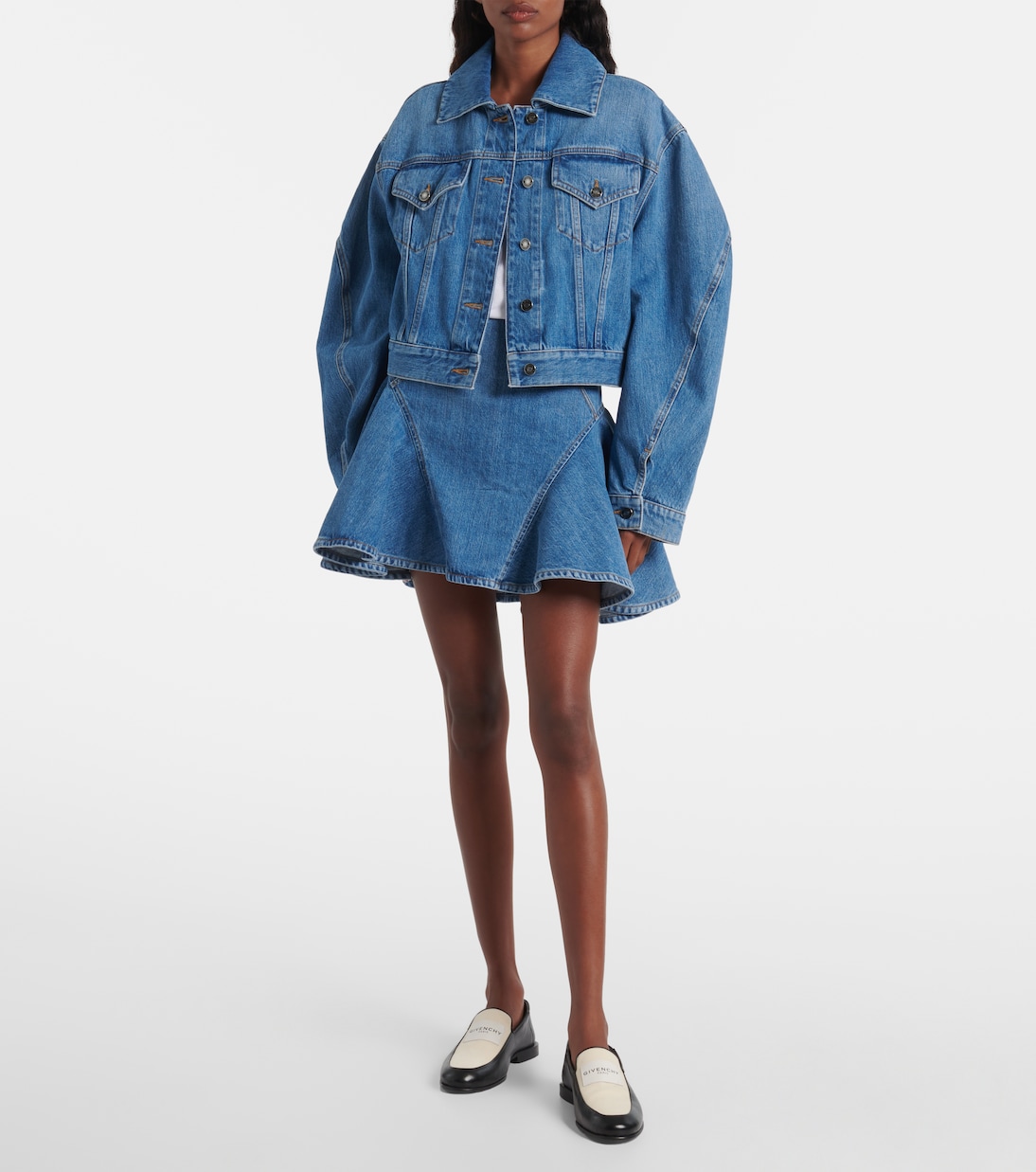 Ruffled denim miniskirt | Givenchy