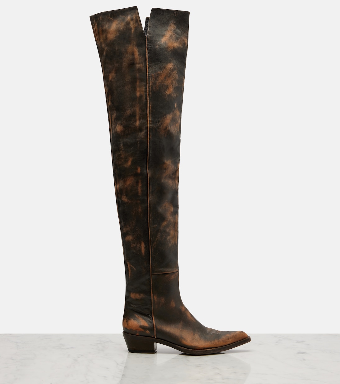 Overknee-Stiefel Clive 35 aus Leder | Khaite