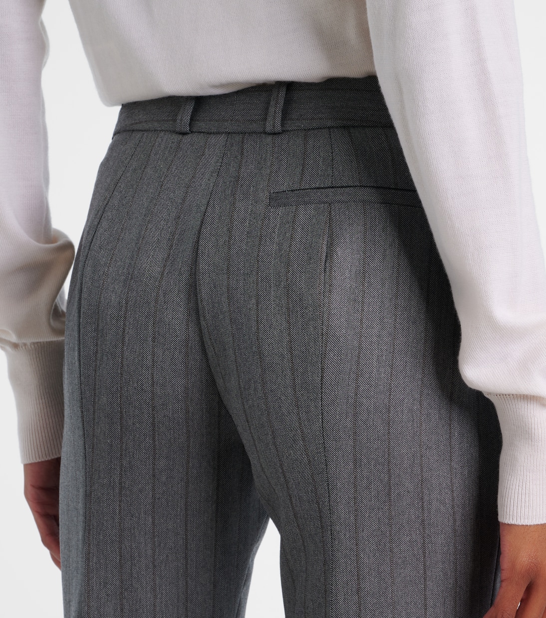 Striped wool flared pants | McQueen