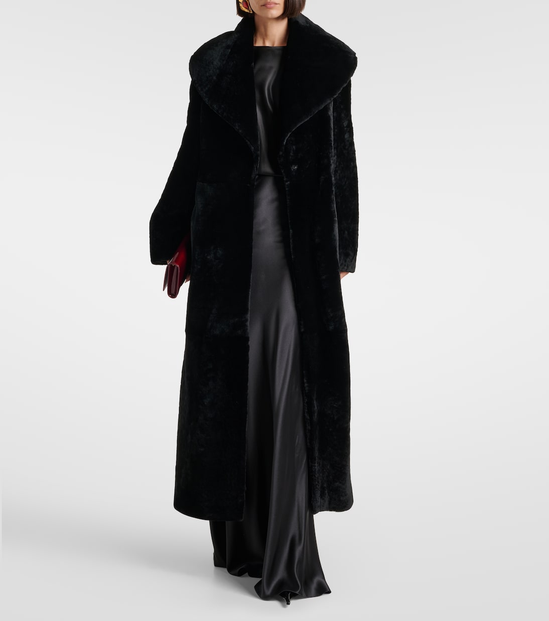 Giovanna shearling wrap coat | Nour Hammour