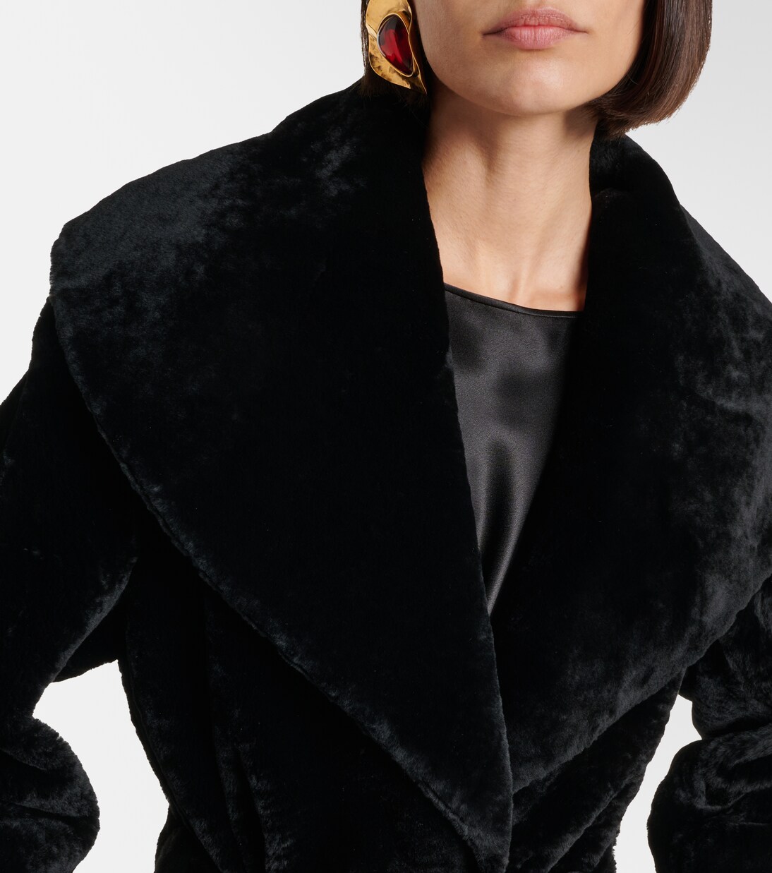 Giovanna shearling wrap coat | Nour Hammour