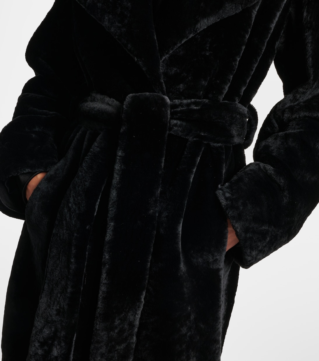 Giovanna shearling wrap coat | Nour Hammour