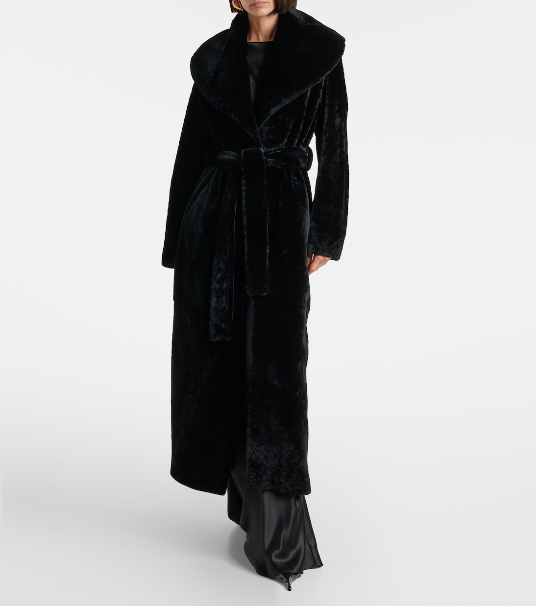 Giovanna shearling wrap coat | Nour Hammour