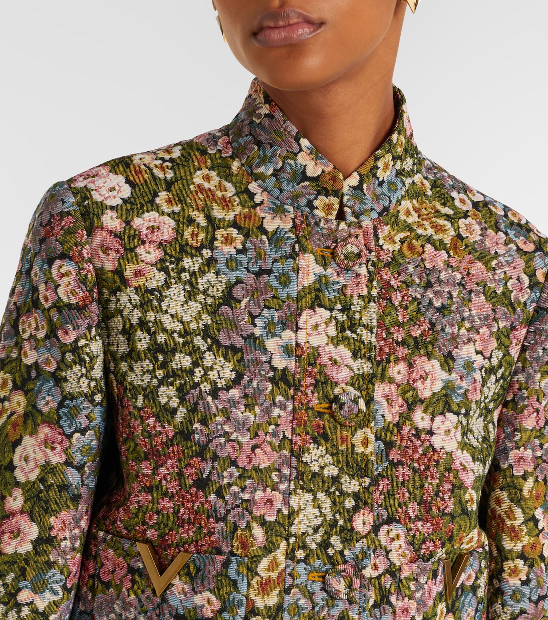 Chaqueta cropped VGold floral | Valentino