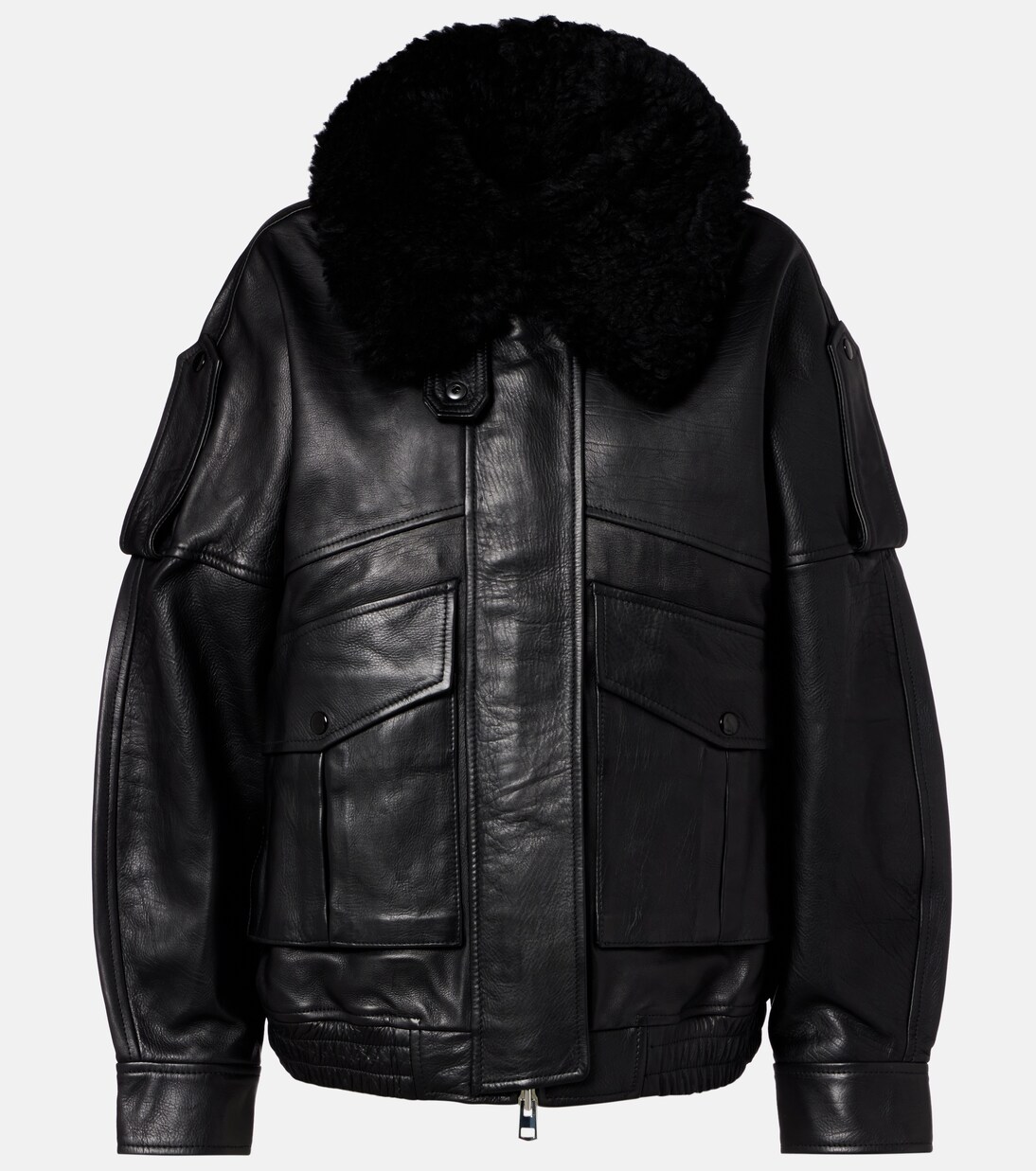 Avril oversized leather jacket | Agolde