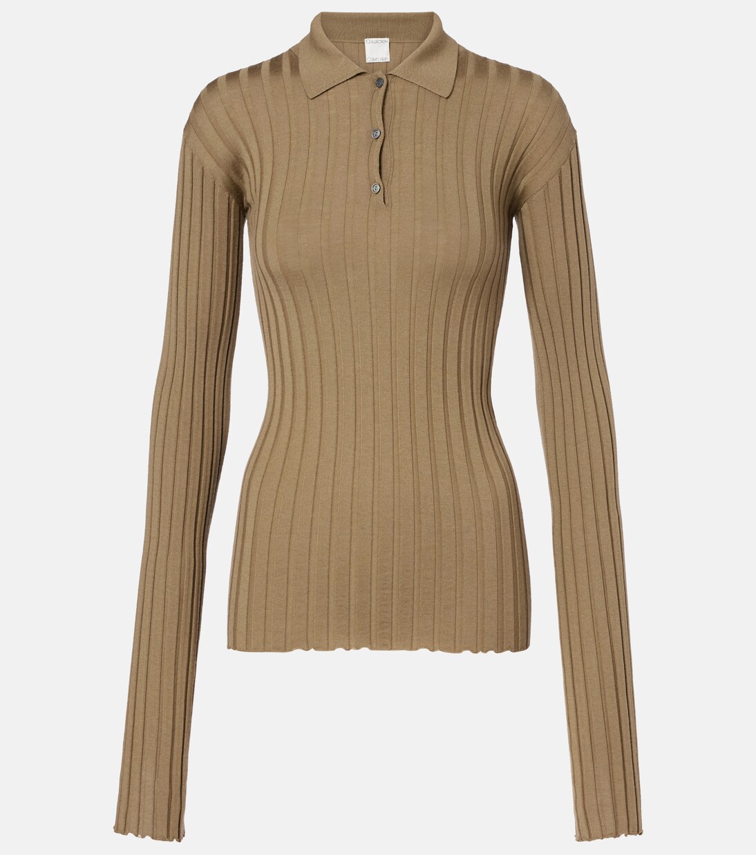 Polo acanalado de lana | Calvin Klein