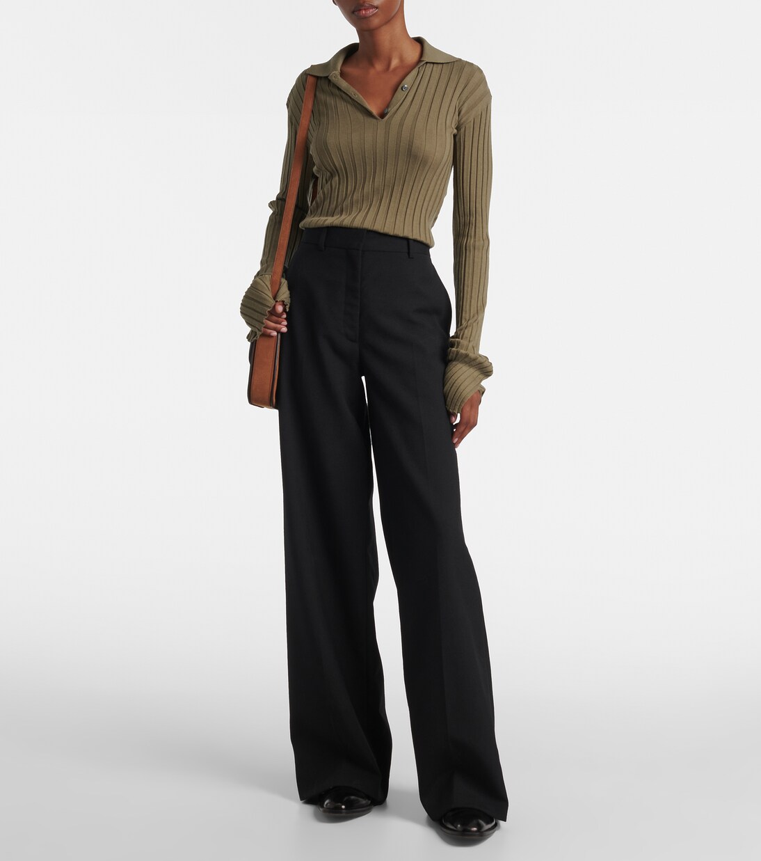 Polo acanalado de lana | Calvin Klein