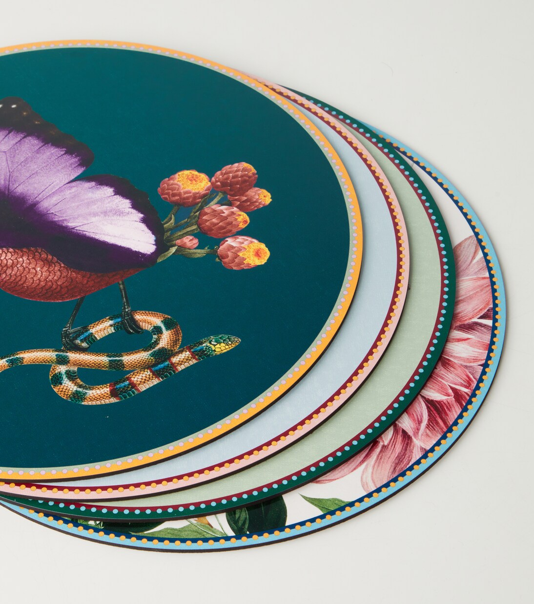 Flying Friends set of 4 printed placemats | La DoubleJ