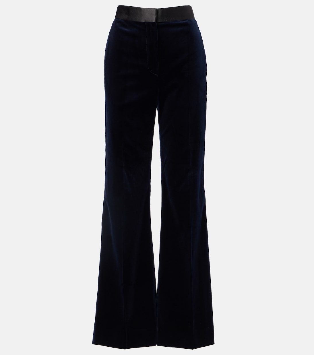 Pantalon ample en velours et satin | Victoria Beckham