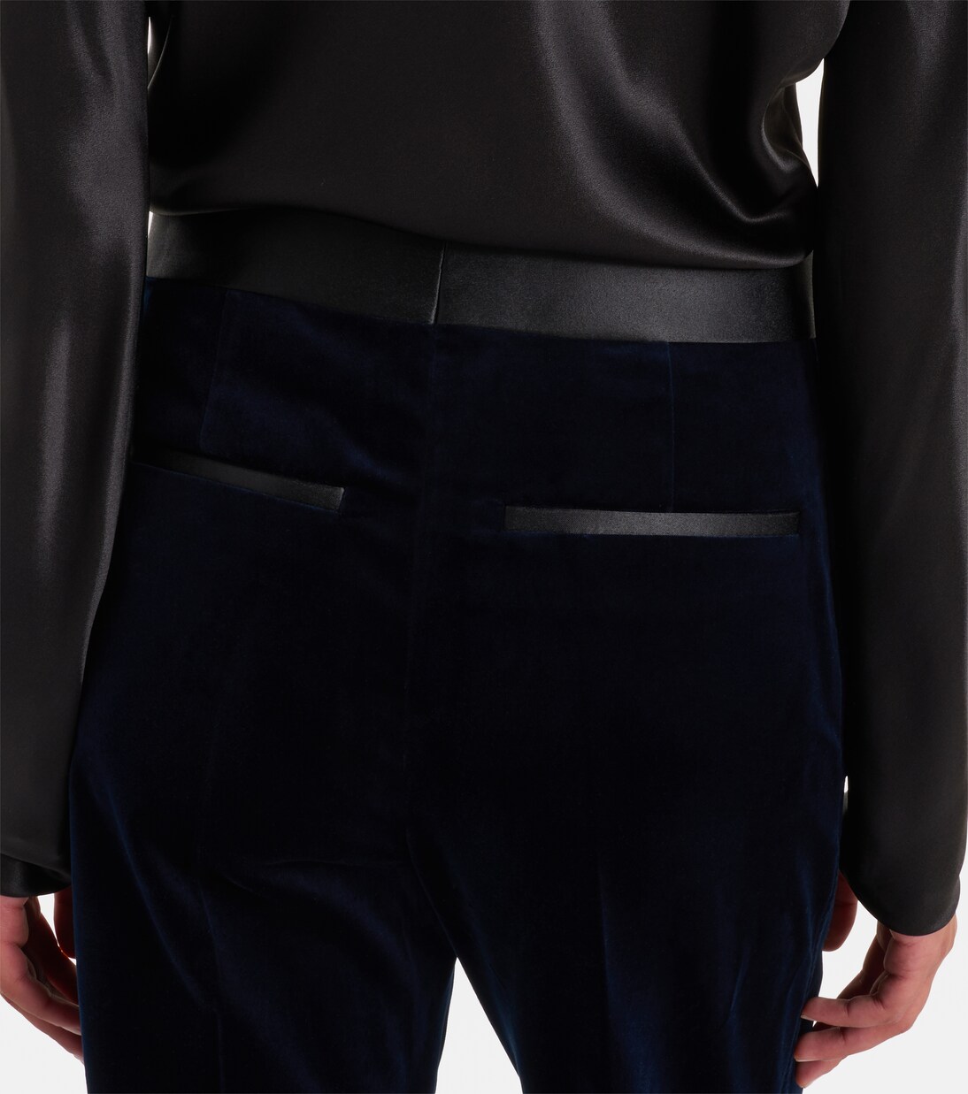 Pantalon ample en velours et satin | Victoria Beckham