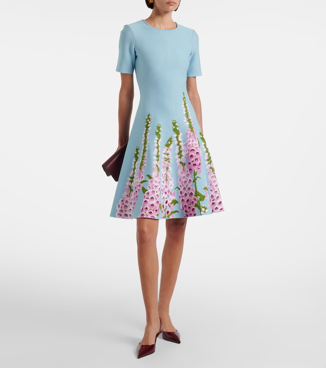 Floral jacquard minidress | Oscar de la Renta