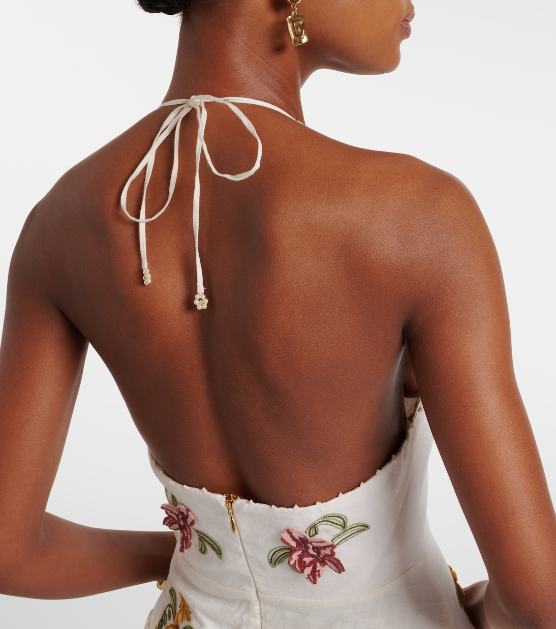 Balsa Cordillera floral linen midi dress | Agua by Agua Bendita