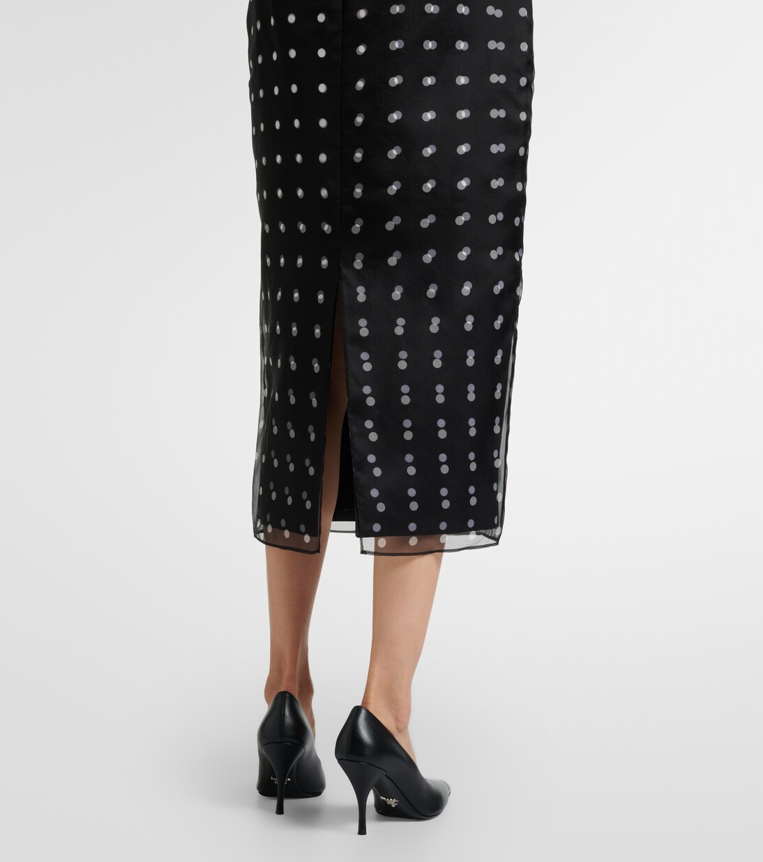 Bethan polka-dot silk taffeta pencil skirt | Emilia Wickstead