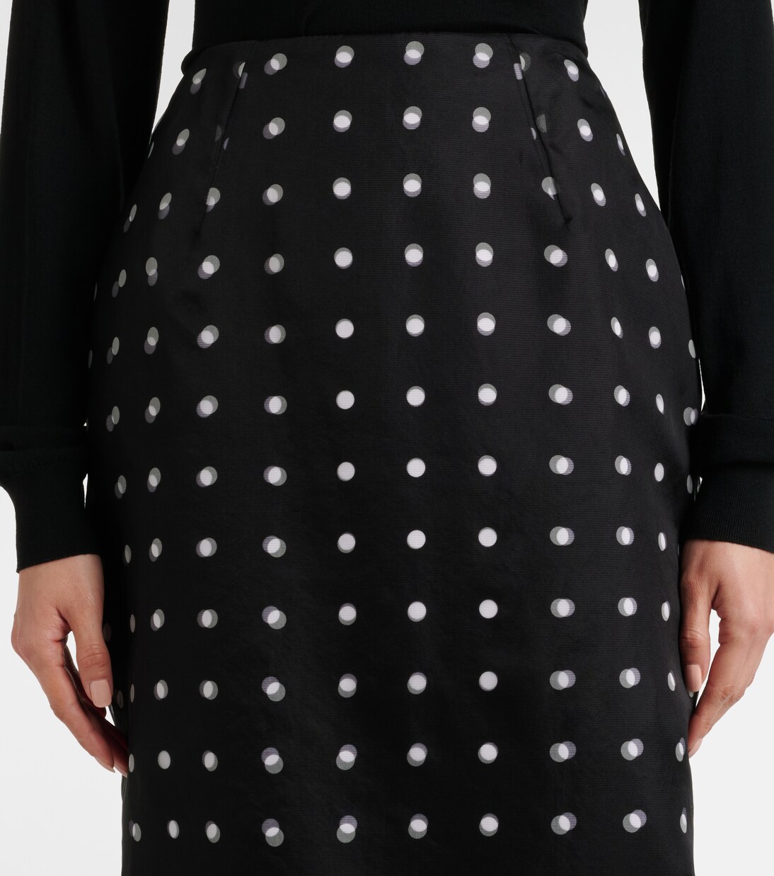 Bethan polka-dot silk taffeta pencil skirt | Emilia Wickstead