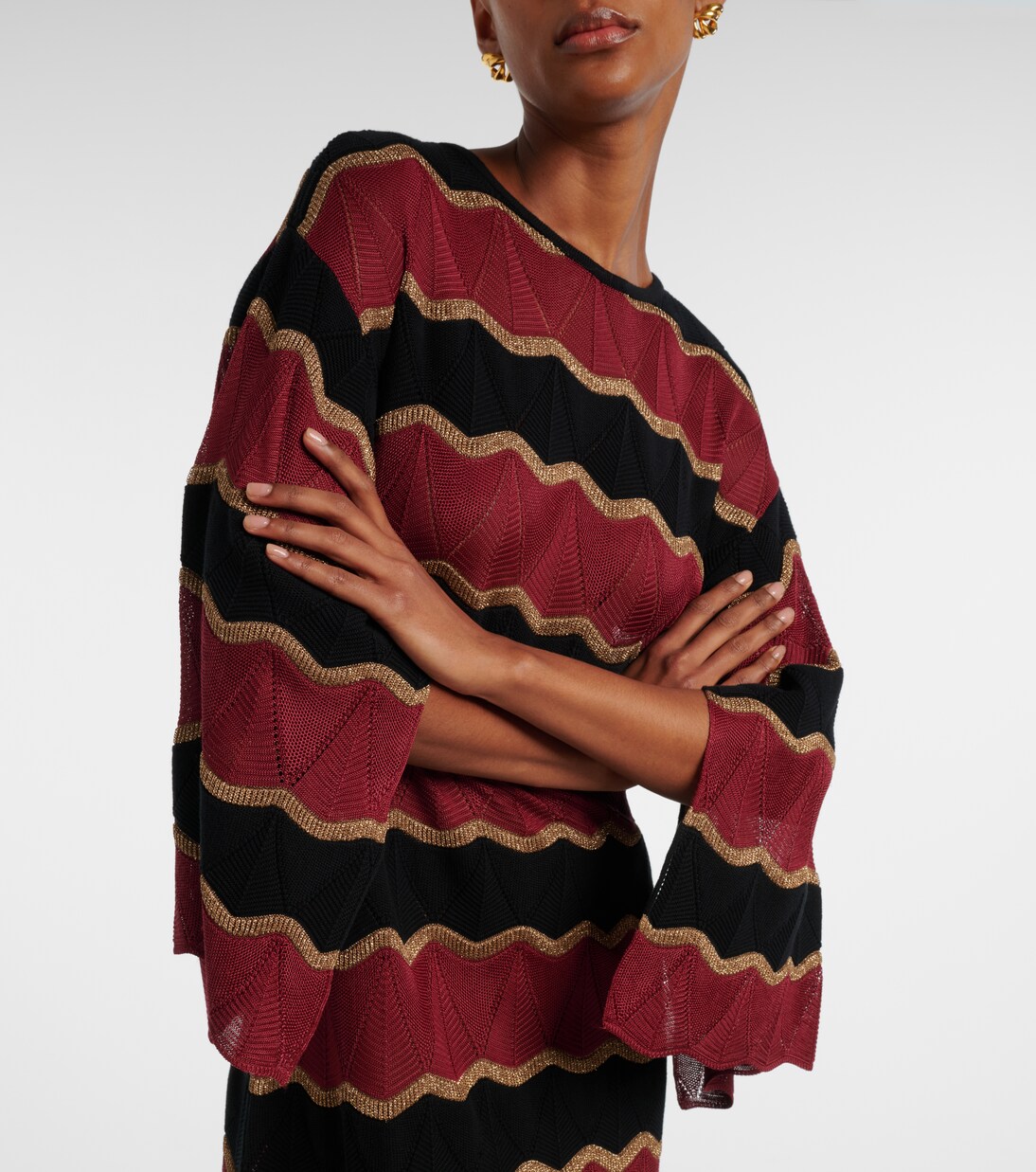 Caftano Hang Ten in lamé di misto cotone | La DoubleJ