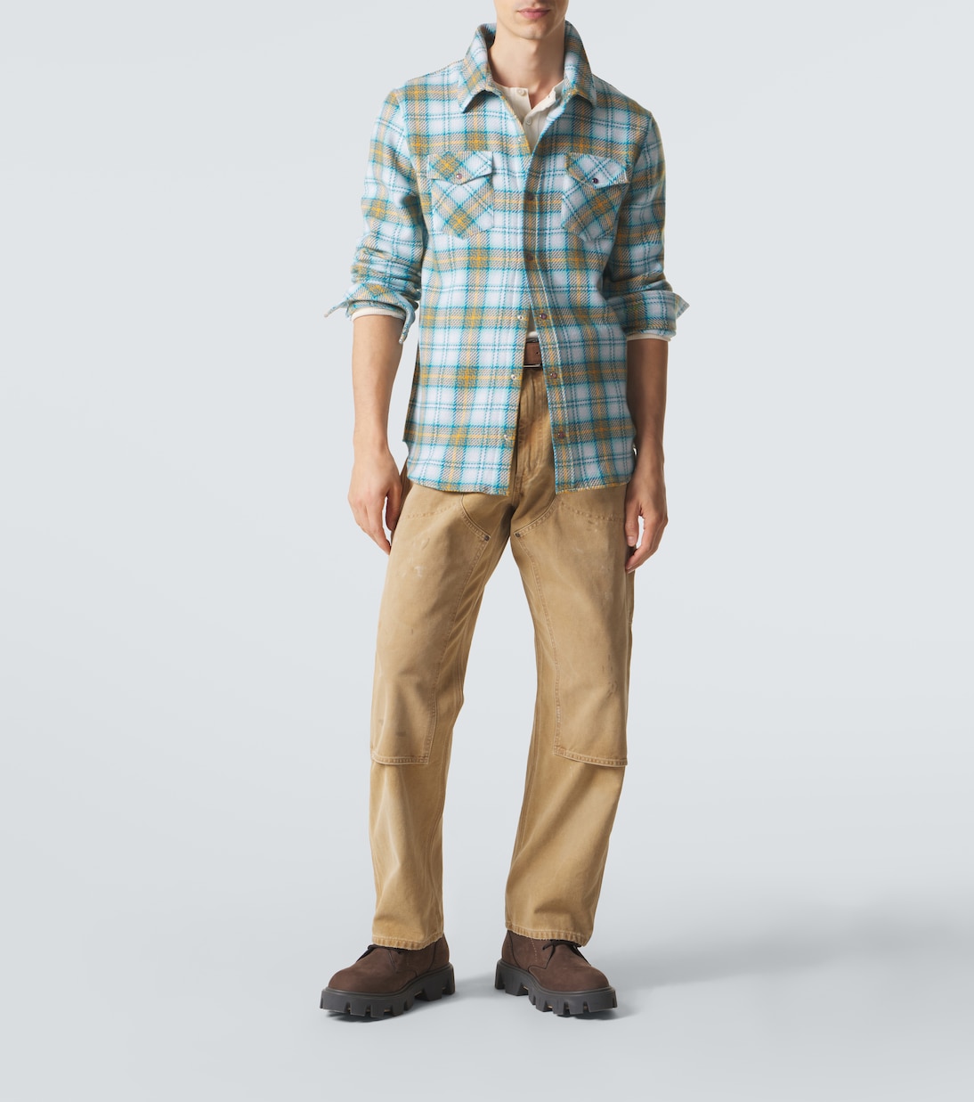 Freedom cashmere shirt with amethyst | God's True Cashmere