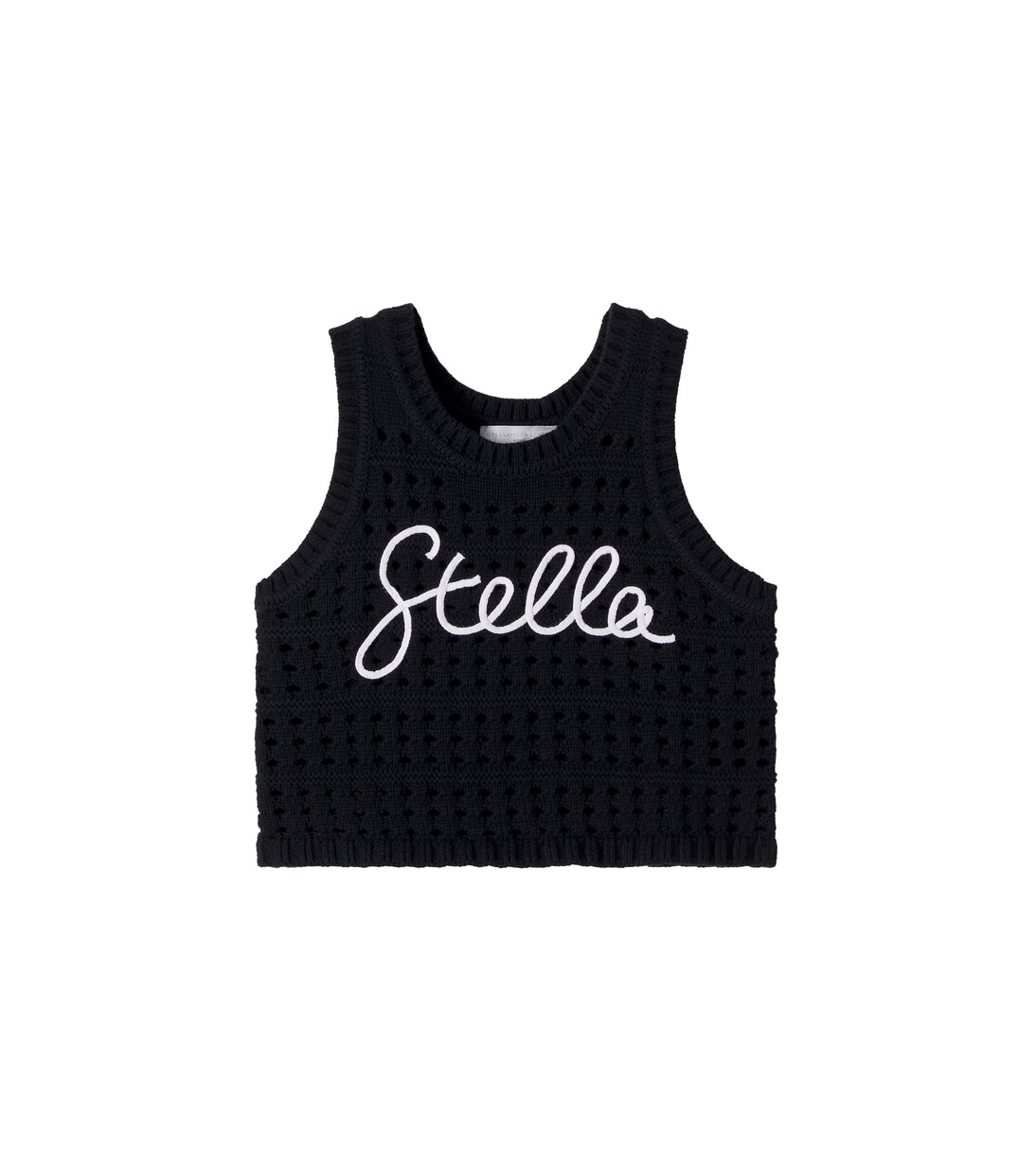 Embroidered crochet cotton tank top | Stella McCartney Kids
