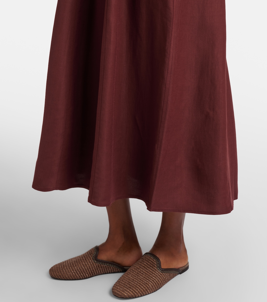 Striped midi dress | Brunello Cucinelli