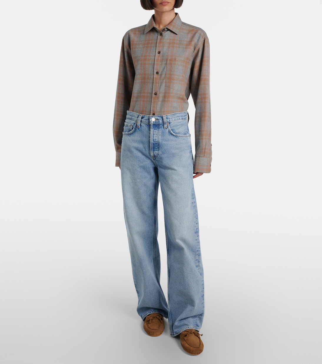 Mid-rise wide-leg jeans | Agolde